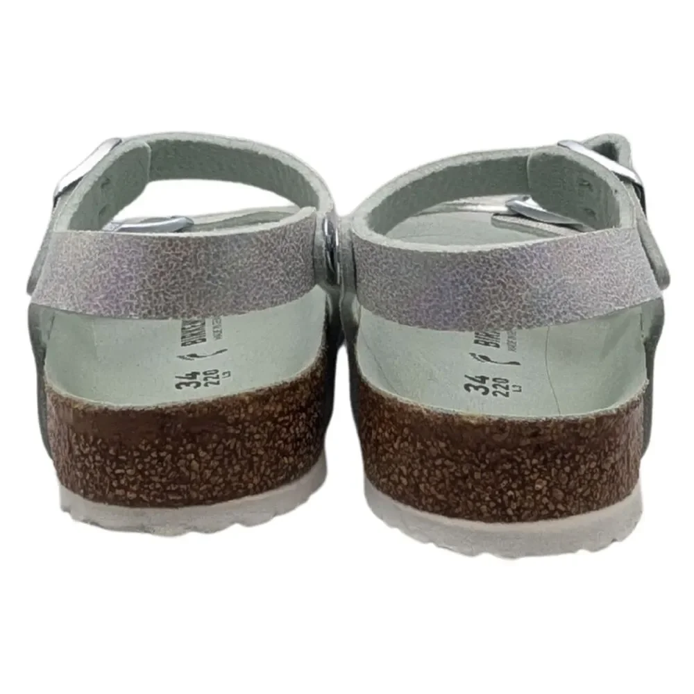 Birkenstock Rio Kids Shimmer Silver Sandals Size Kids 34 / Bid Kids 3-3.5